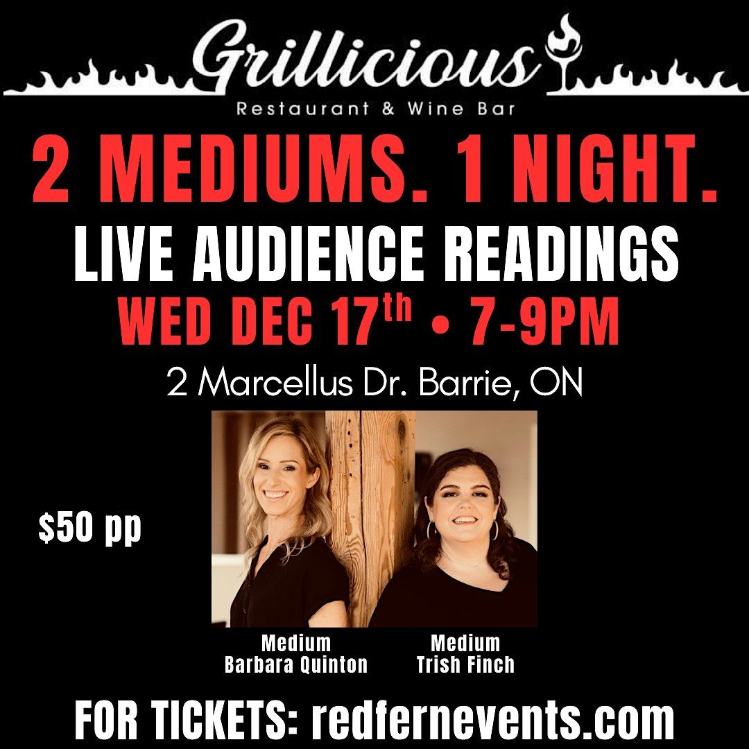 2 Mediums. 1 Night. Live Audience Mediumship Readings, 17 December | Event in Barrie | AllEvents