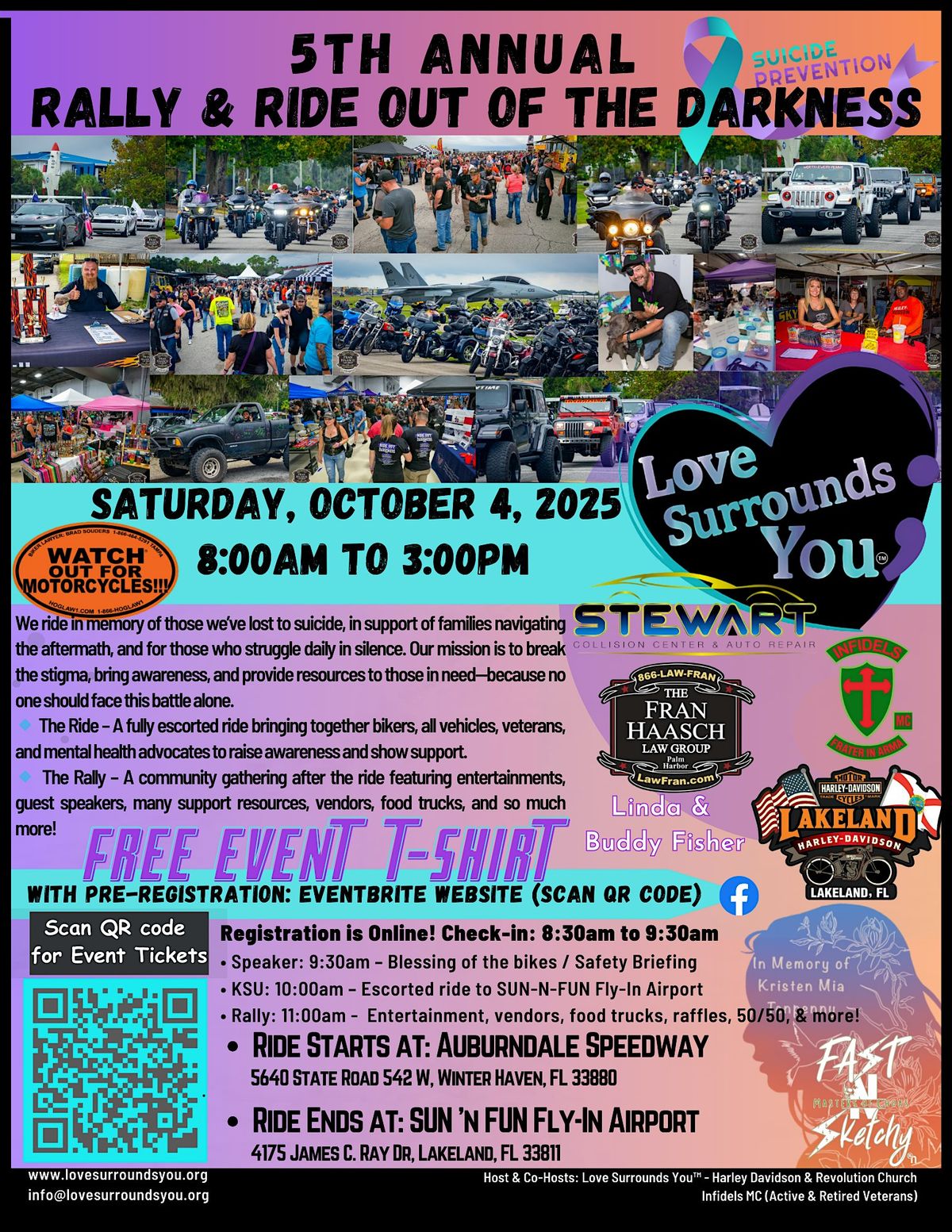 5th Annual Rally & Ride Out of the Darkness™ | National Mental Health Ride, 4 October | Event in Lakeland