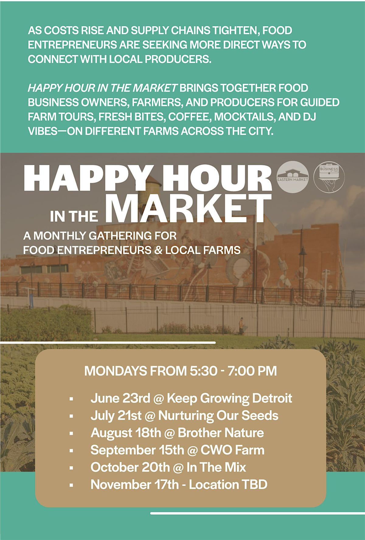Happy Hour in the Market (August) | Event in Detroit | AllEvents
