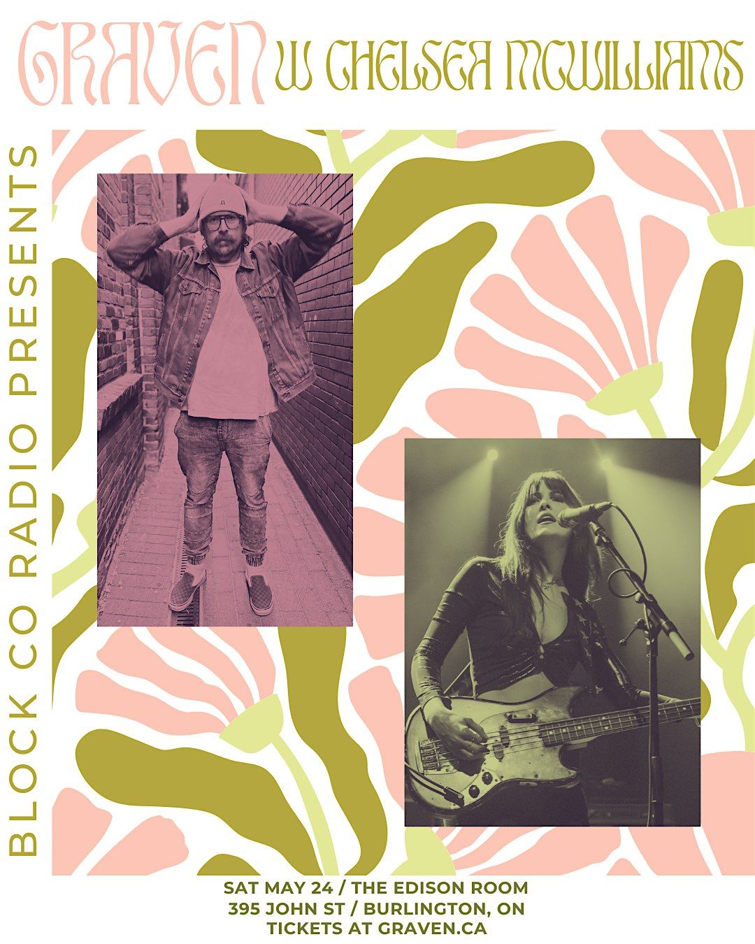 Graven w Chelsea McWilliams @ The Edison Room, 24 May | Event in Burlington | AllEvents