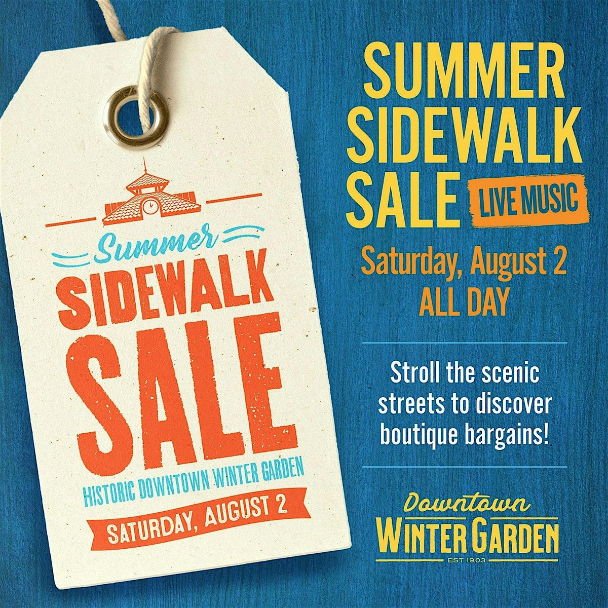 Downtown Summer Sidewalk Sale & Live Music, 2 August | Event in Winter Garden | AllEvents