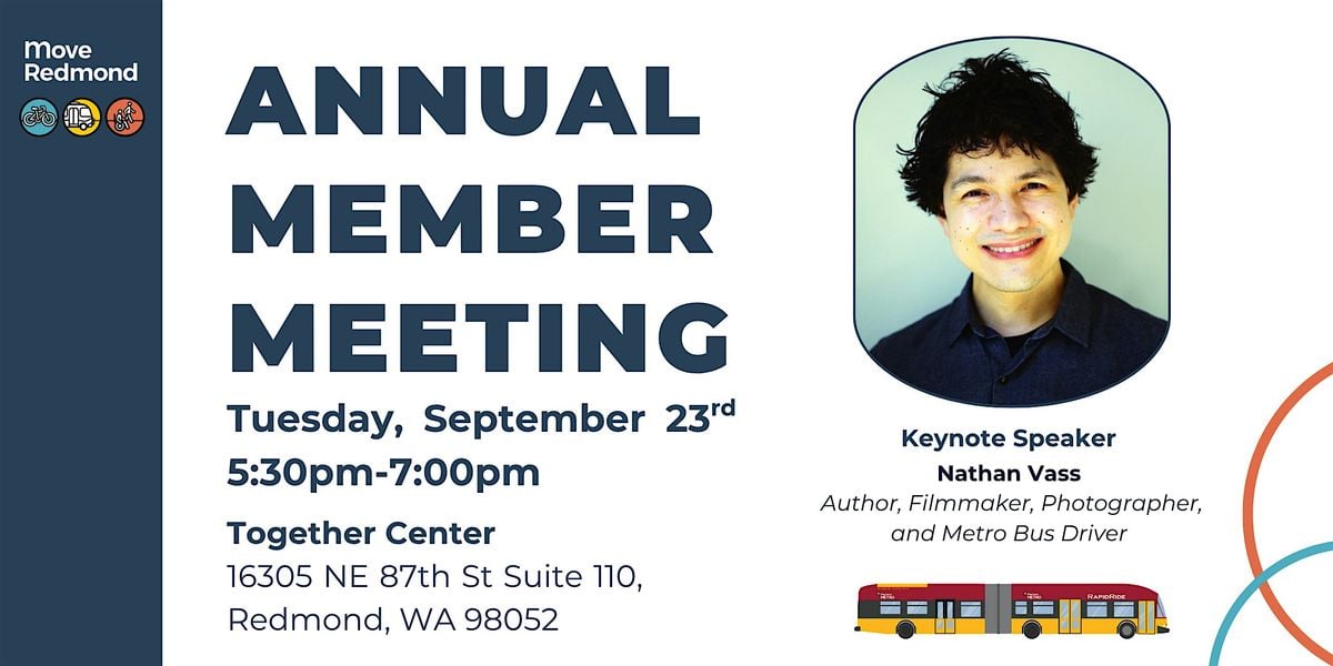 Move Redmond Annual Member Meeting Registration, 23 September | Event in Redmond | AllEvents