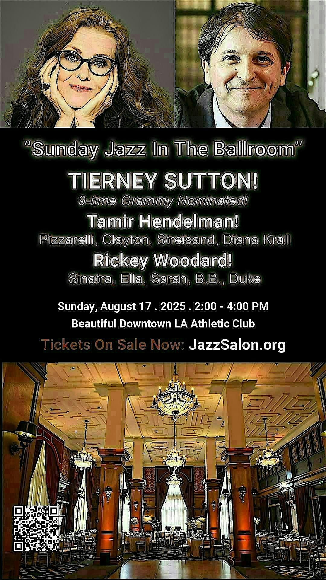 "Sunday Jazz In The Ballroom" with 9-time Grammy Nominee, Tierney Sutton, 17 August | Event in Los Angeles