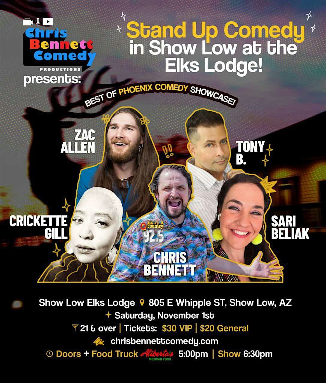 Chris Bennett Comedy Presents: The Best of Phoenix Comedy Showcase, 1 November | Event in Show Low | AllEvents