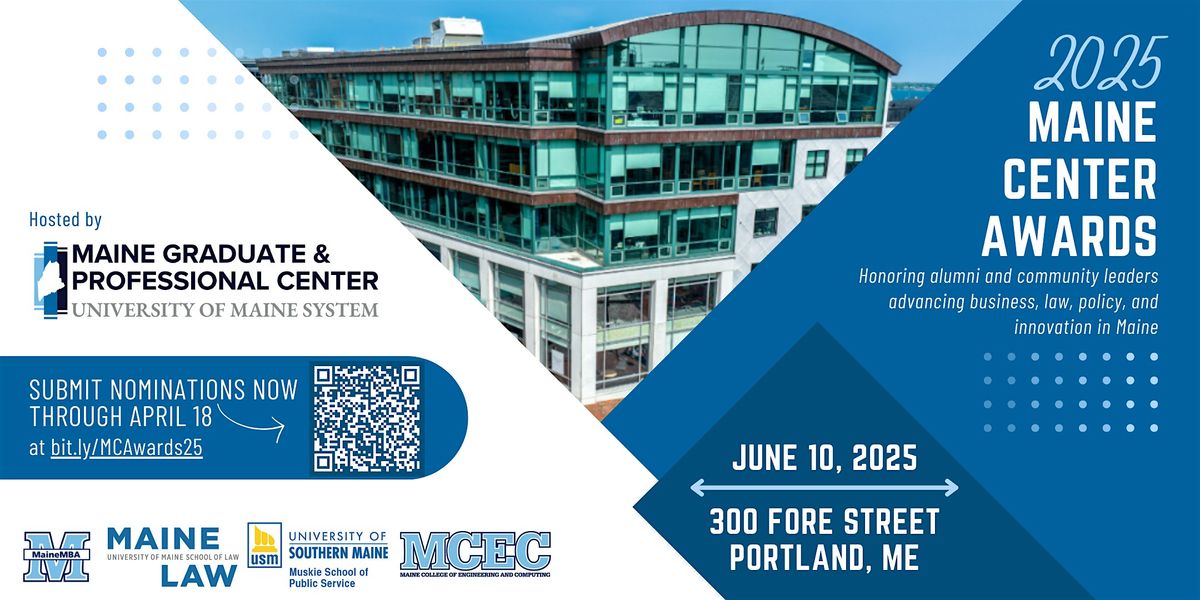 2025 Maine Center Awards, 10 June | Event in Portland | AllEvents
