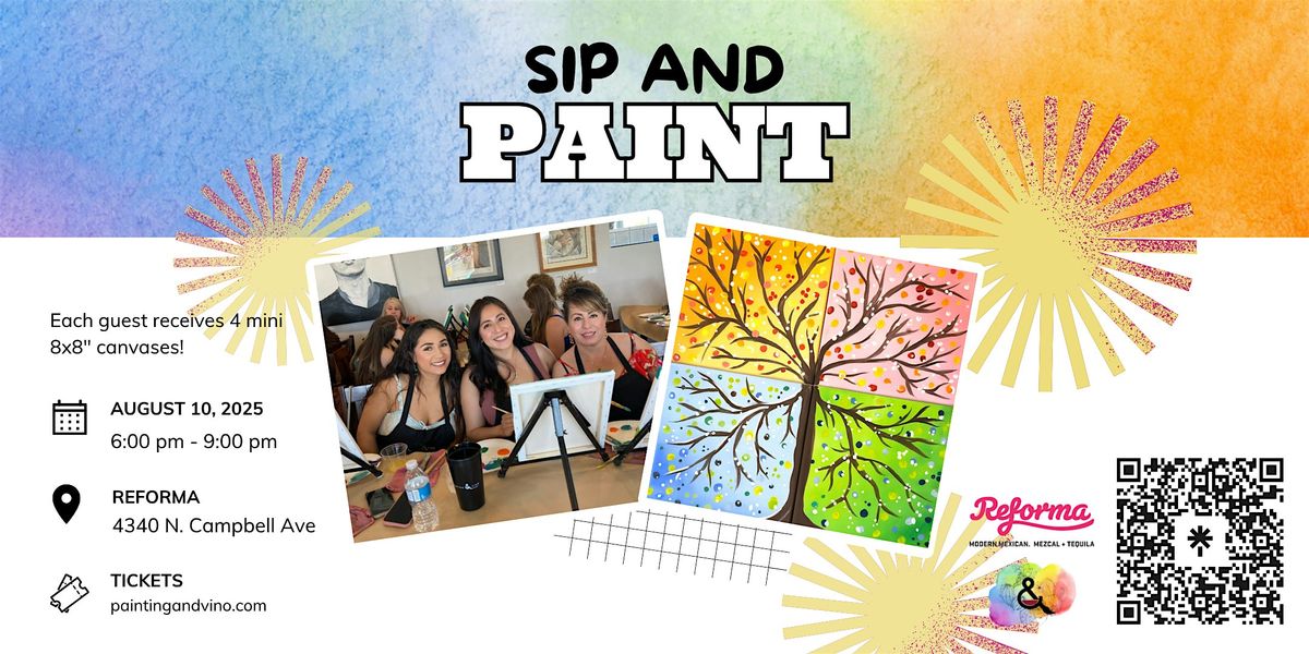 Four Seasons Paint and Sip at Reforma, 10 August | Event in Tucson | AllEvents