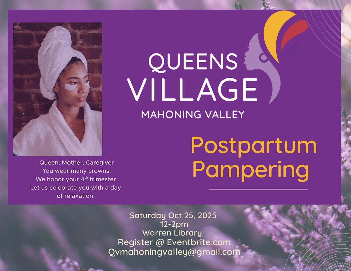 Postpartum Pampering, 25 October | Event in Warren | AllEvents