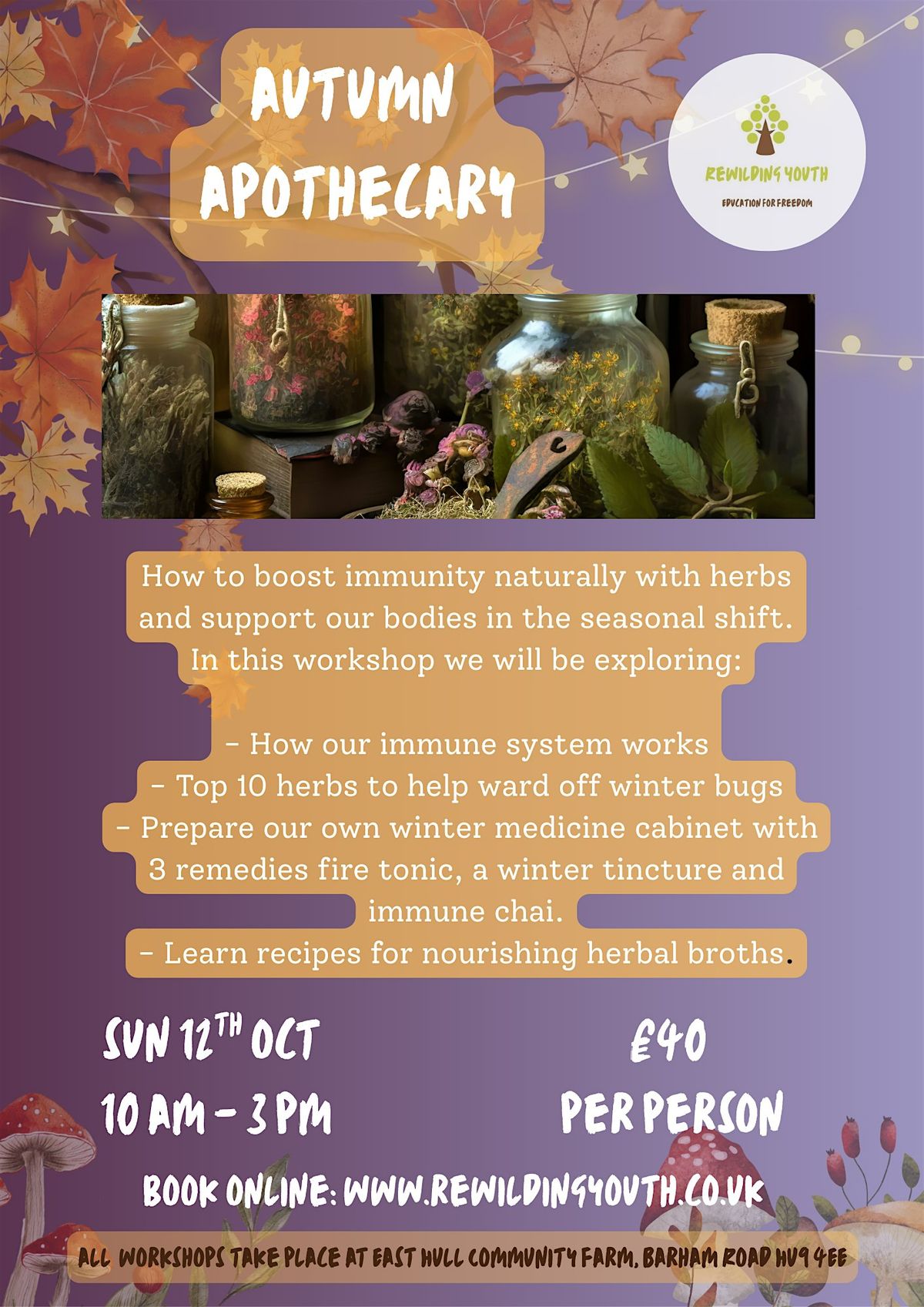 Autumn Apothecary, 12 October | Event in Kingston upon Hull | AllEvents