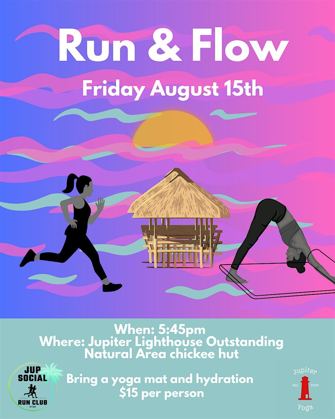 Run & Flow, 15 August | Event in Tequesta | AllEvents