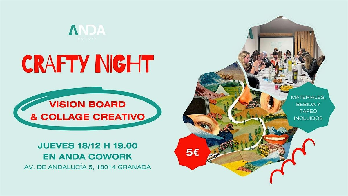 Crafty Night - Vision Board & Collage Creativo, 18 December | Event in Granada | AllEvents