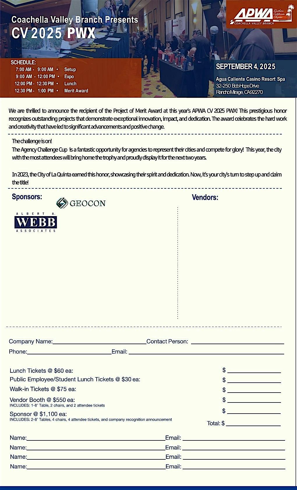 Coachella Valley Branch Presents CV 2025 PWX, 4 September | Event in Rancho Mirage | AllEvents