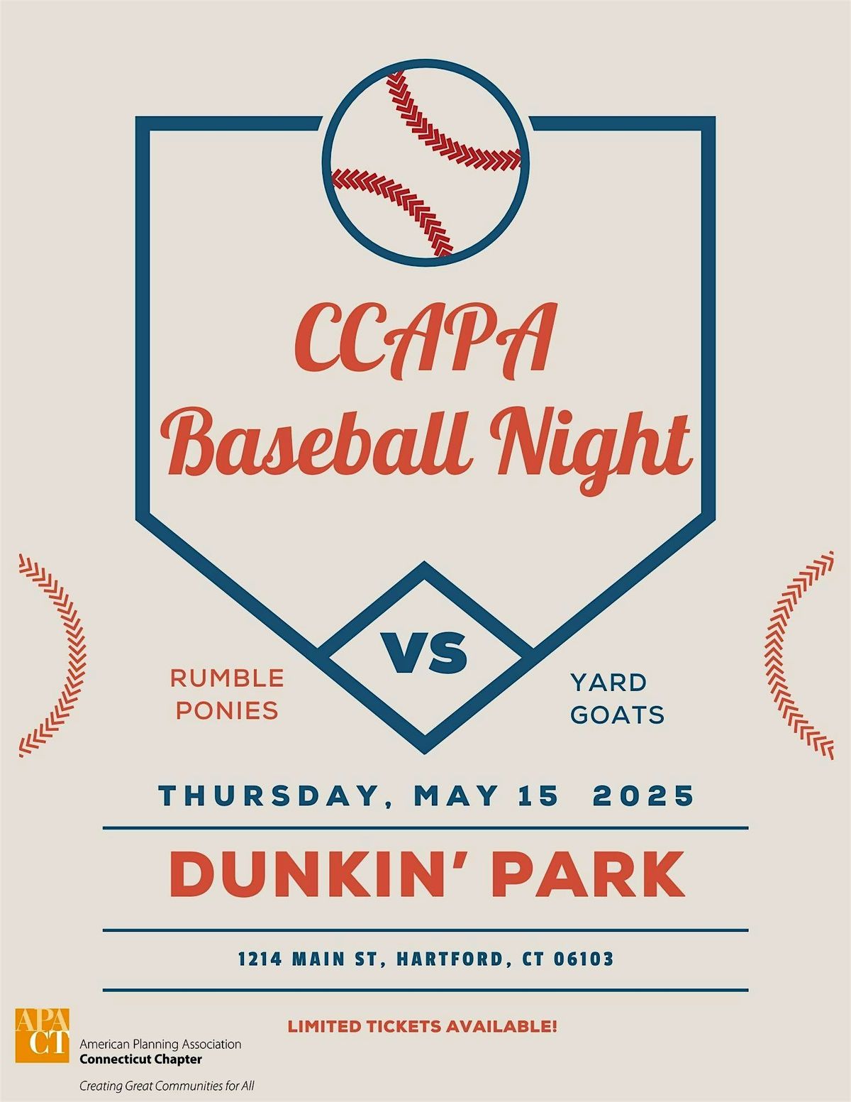 CCAPA at the Yard Goats - Dunkin' Park!, 15 May | Event in Hartford | AllEvents
