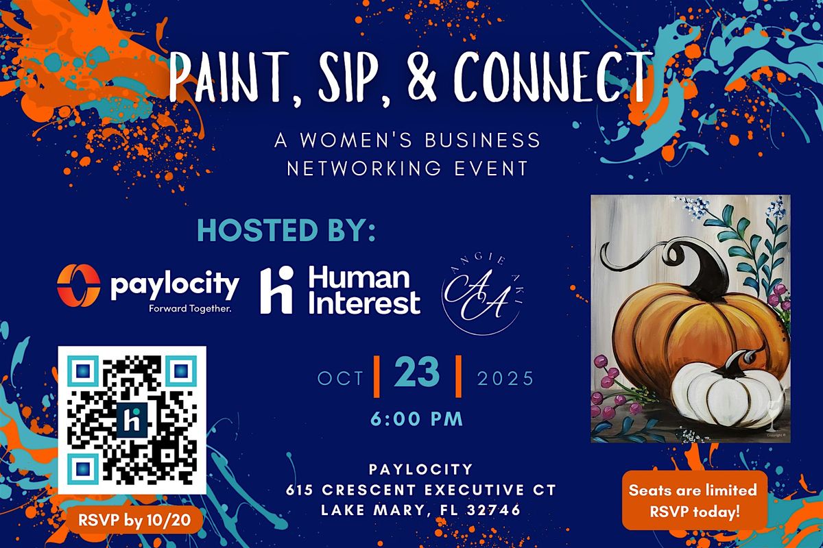 Paint, Sip, & Conenct - A Women's Business Networking Event, 23 October | Event in Lake Mary | AllEvents