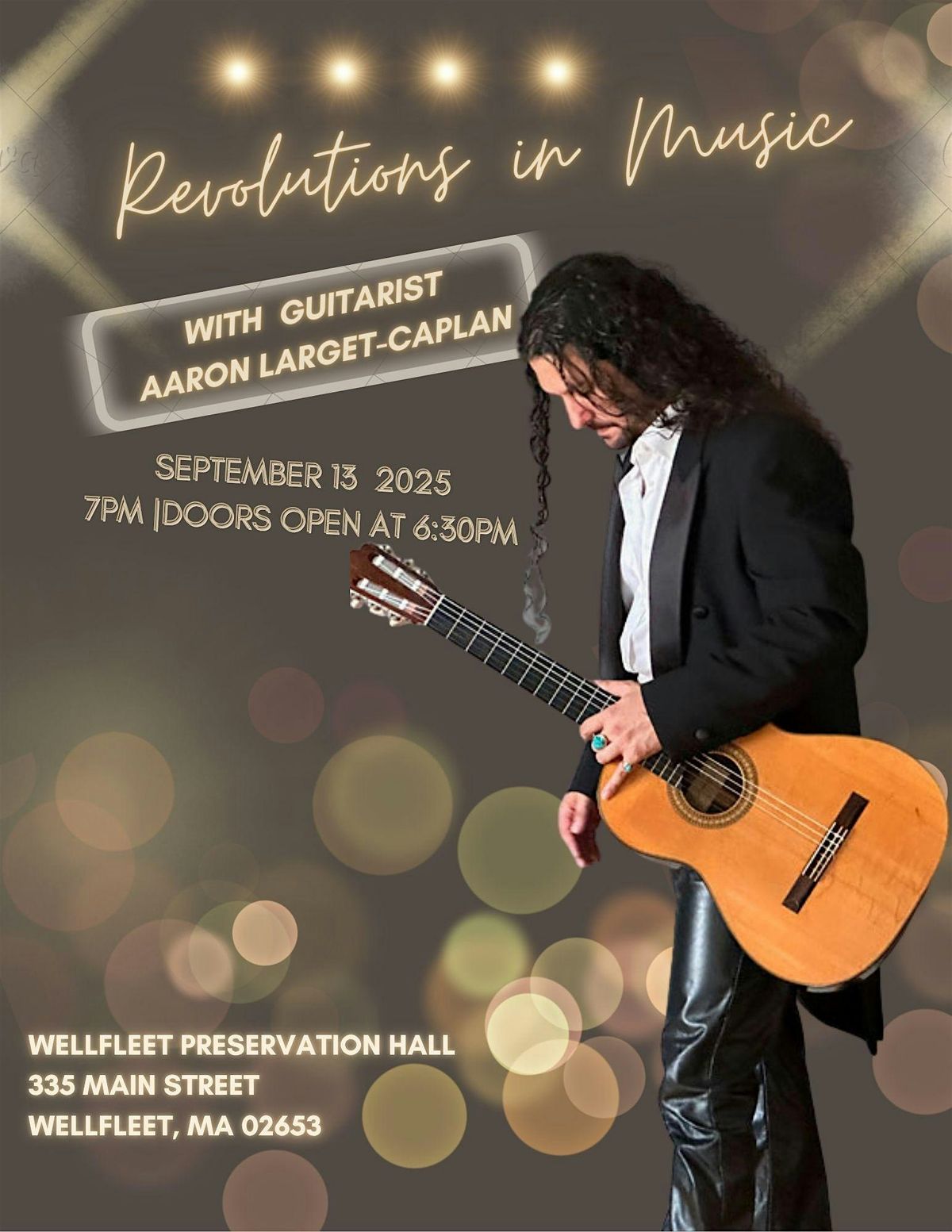 Revolutions in Music with Guitarist Aaron Larget-Caplan, 13 September | Event in Wellfleet | AllEvents