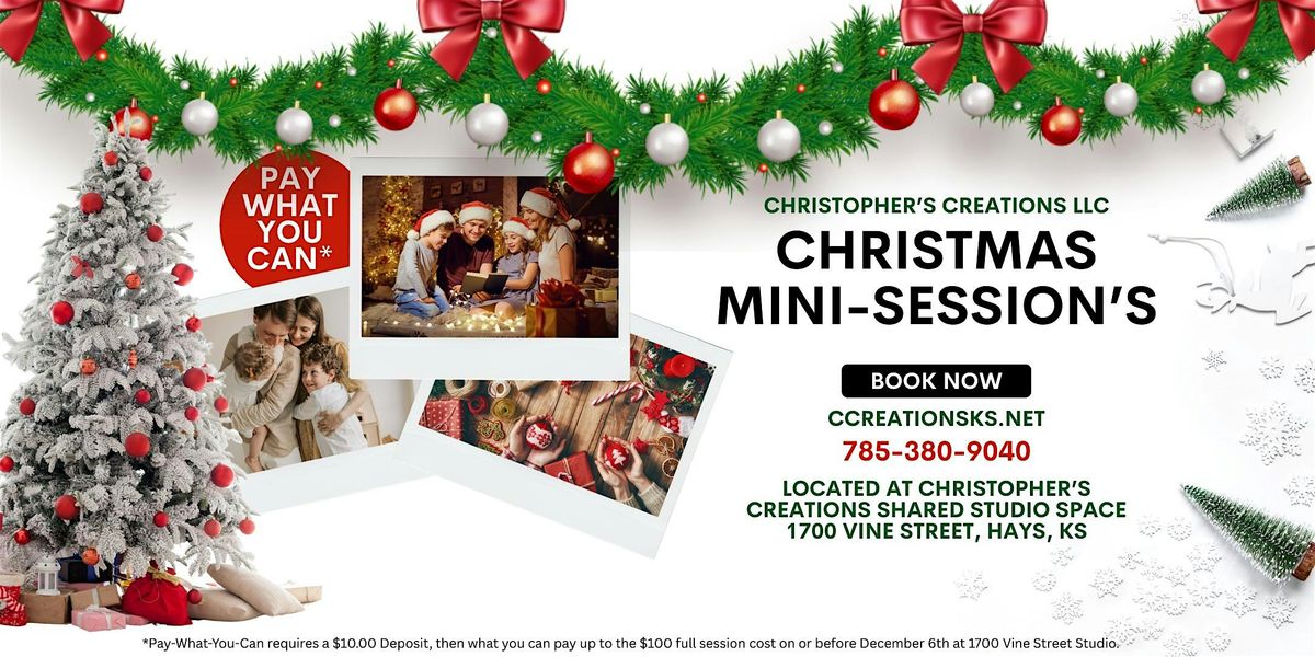 Christmas Mini-Sessions: Pay What You Can, 6 December | Event in Hays | AllEvents