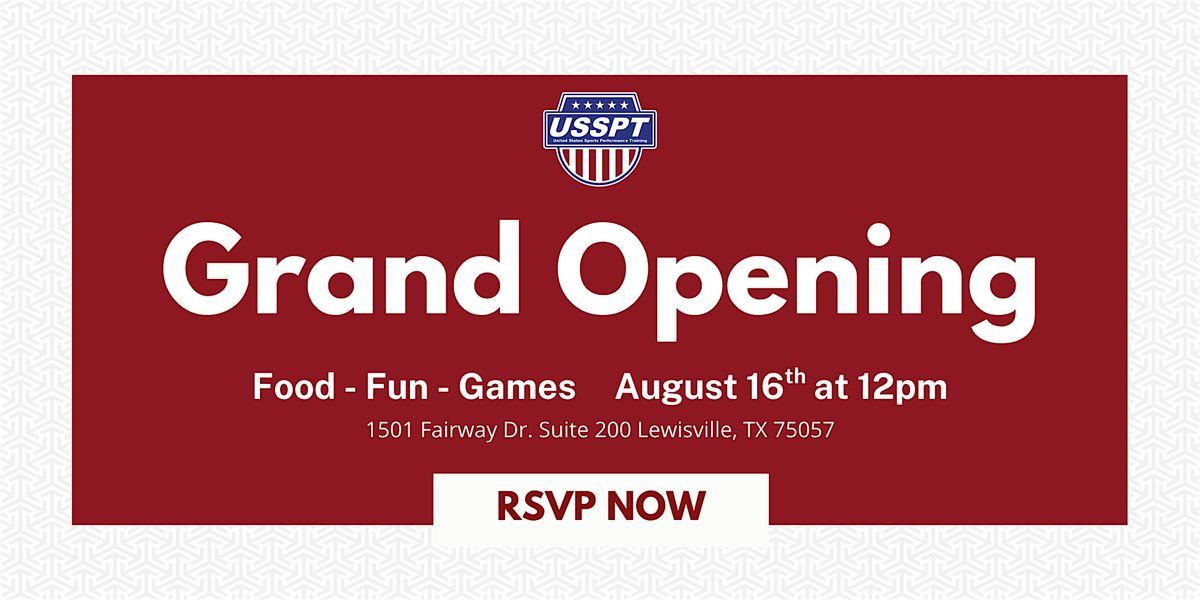 USSPT Adult Sports Training Facility - Grand Opening Party, 16 August | Event in Lewisville | AllEvents