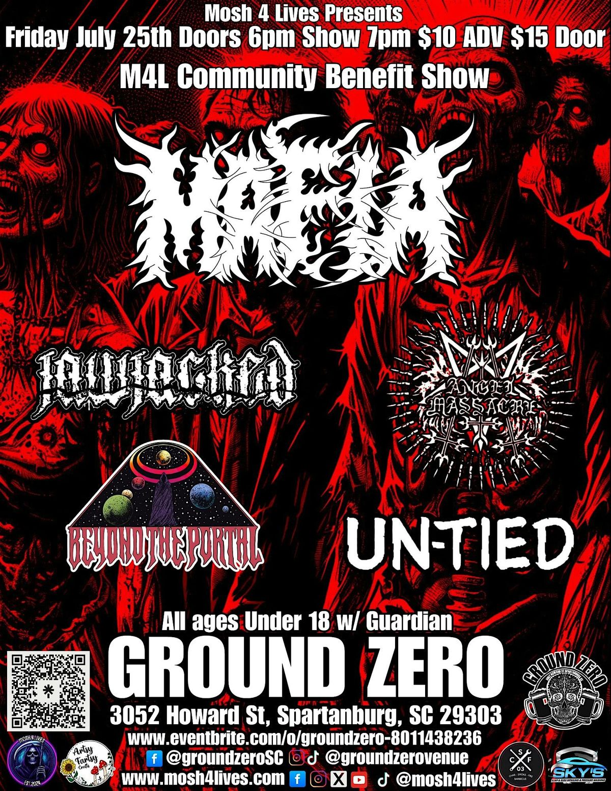 Metal show Mafia,Aterra,Untied, 25 July | Event in Spartanburg | AllEvents