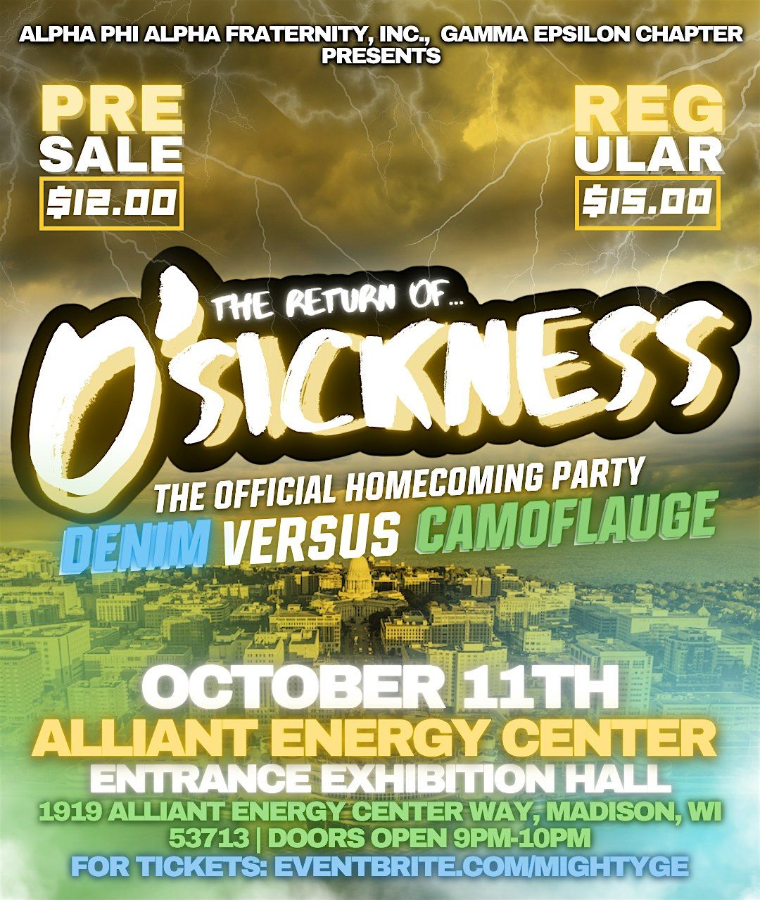 O'sickness, 11 October | Event in Madison | AllEvents