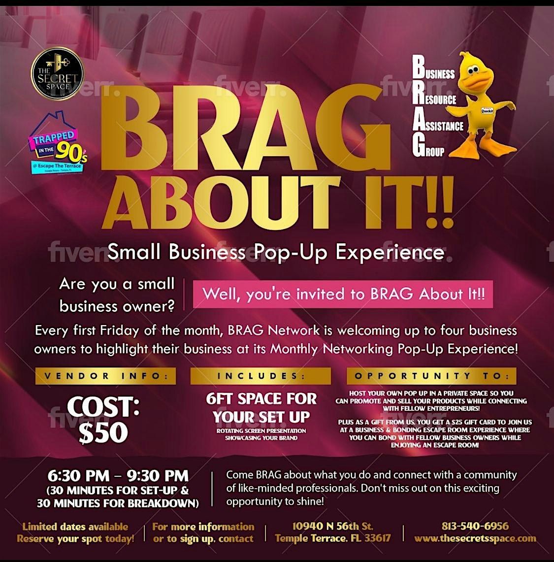 Brag Small Business Pop Up | Event in Temple Terrace | AllEvents
