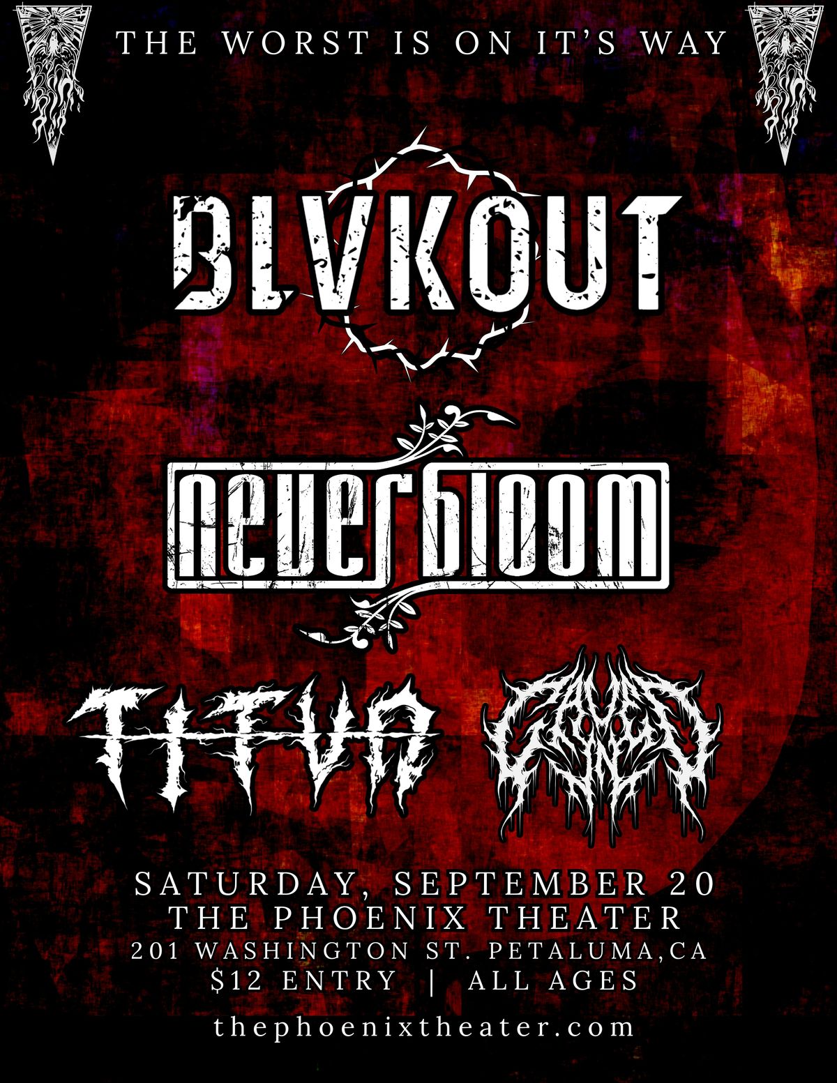 BLVKOUT, Neverbloom, TITVN, Caved In, 20 September | Event in Petaluma | AllEvents