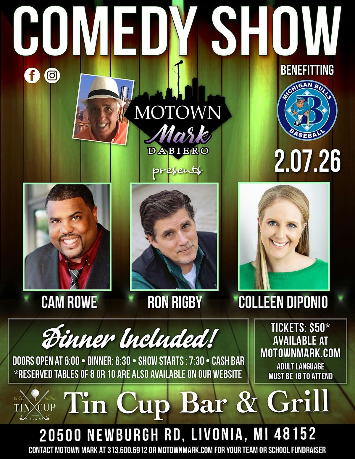 Motown Mark's Comedy Night Returns to  The Tin Cup with Dinner Included!, 7 February | Event in Livonia | AllEvents