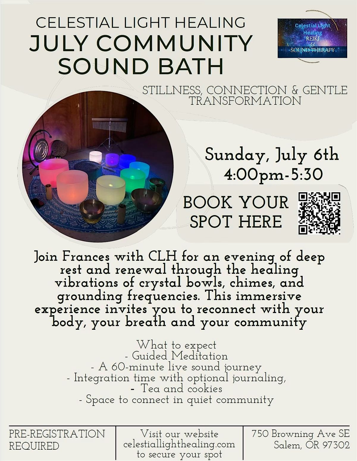 Stillness, Connection & Gentle Transformation: Sunday Sound Bath, Salem, OR, 6 July | Event in Salem | AllEvents