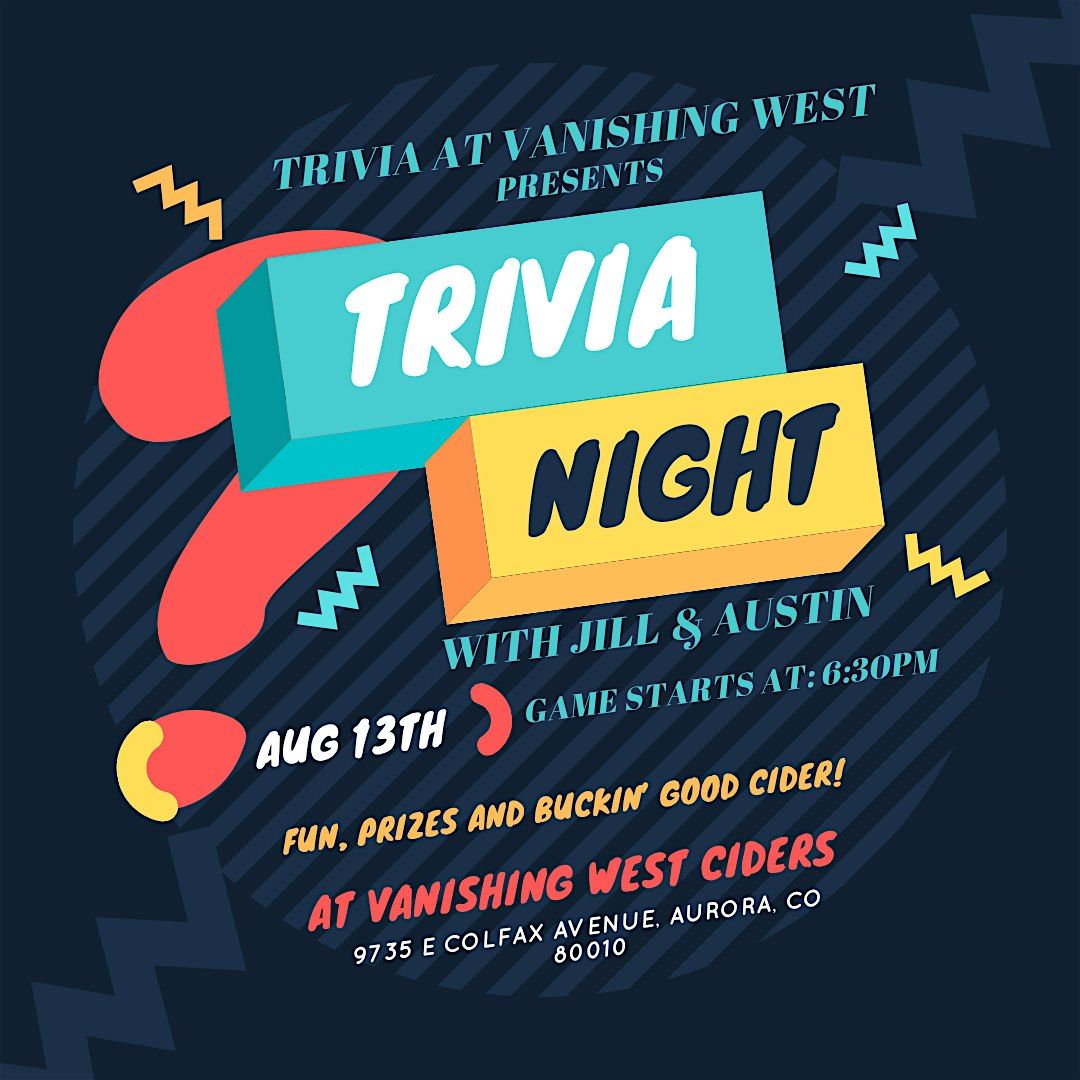 Trivia Night with Jill and Austin, 13 August | Event in Aurora | AllEvents