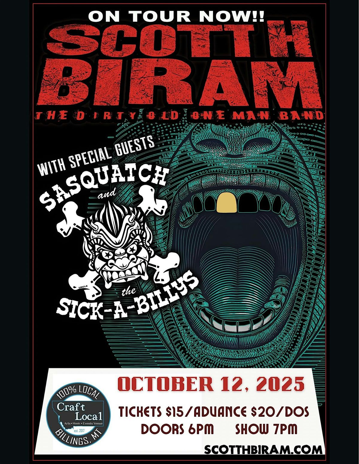 Scott H Biram, 12 October | Event in Billings | AllEvents