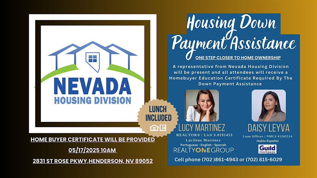 Housing Down Payment Assistance - Home buyer session, 17 May | Event in Henderson | AllEvents