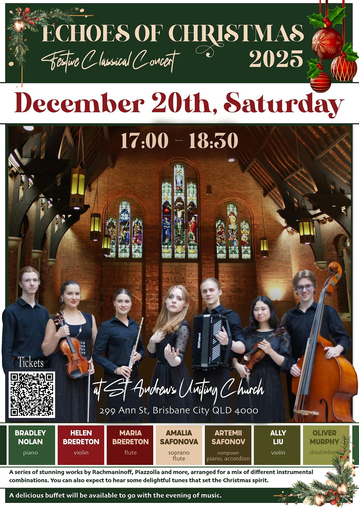 Echoes of Christmas 2025 — Festive Classical Concert, 20 December | Event in Brisbane City | AllEvents