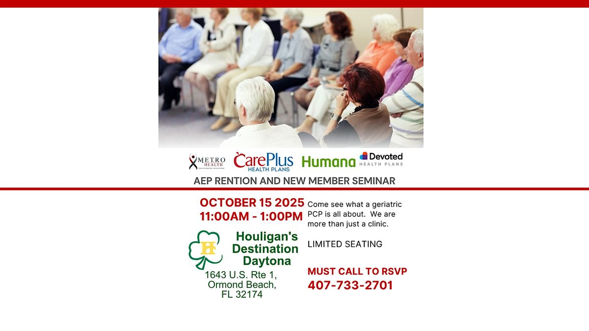 AEP Retention and new member seminar  at Houligan's Destination Daytona, 15 October | Event in Ormond Beach