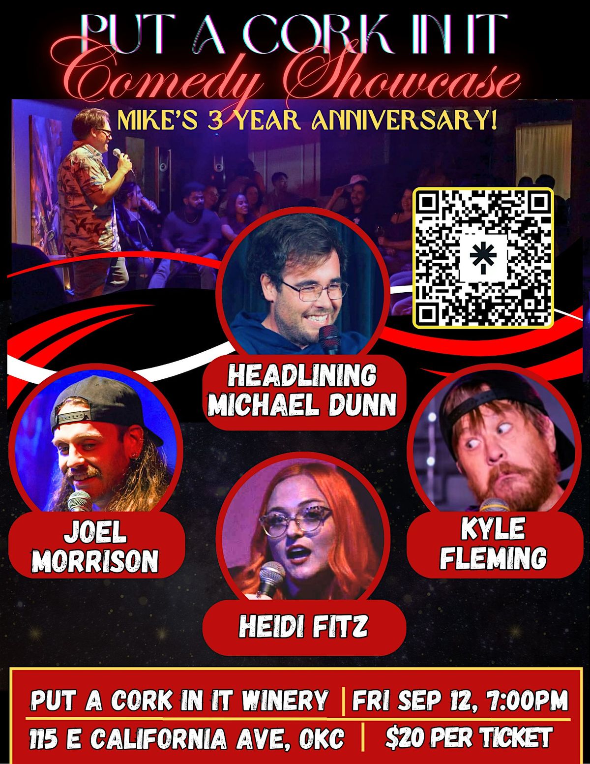 Put A Cork In It! Comedy Showcase (Mike’s 3 Yr Anniversary!), 12 September | Event in Oklahoma City | AllEvents