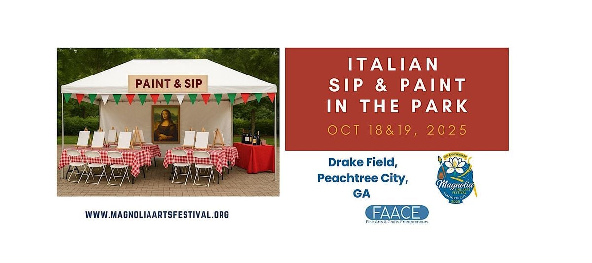 Italian Sip & Paint in the Park at Magnolia Festival, 18 October | Event in Peachtree City | AllEvents