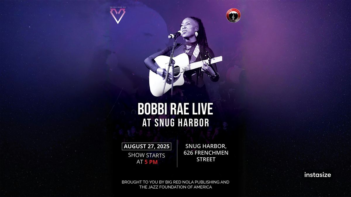 Bobbi Rae Live at Snug Harbor, 27 August | Event in New Orleans | AllEvents