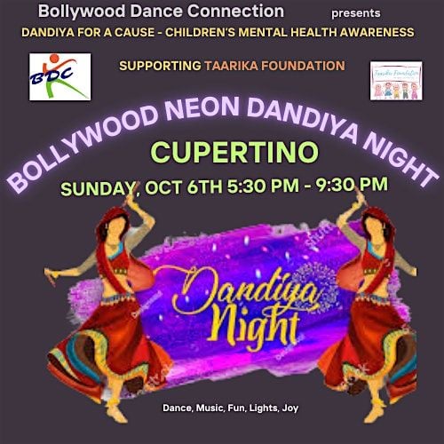 CUPERTINO BOLLYWOOD NEON DANDIYA NIGHT 2025, 5 October | Event in Cupertino | AllEvents