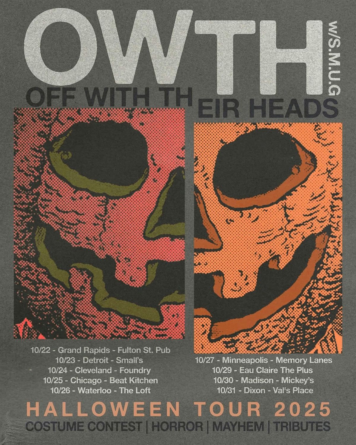 Off With Their Heads wsg S.M.U.G. & tobacco justice, 22 October | Event in Grand Rapids | AllEvents