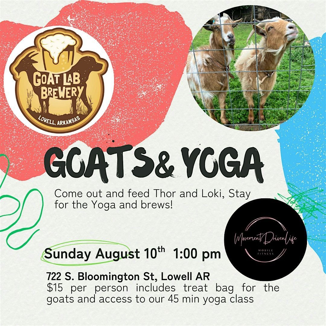 Goats & Yoga at Goat Lab Brewery, 10 August | Event in Lowell | AllEvents