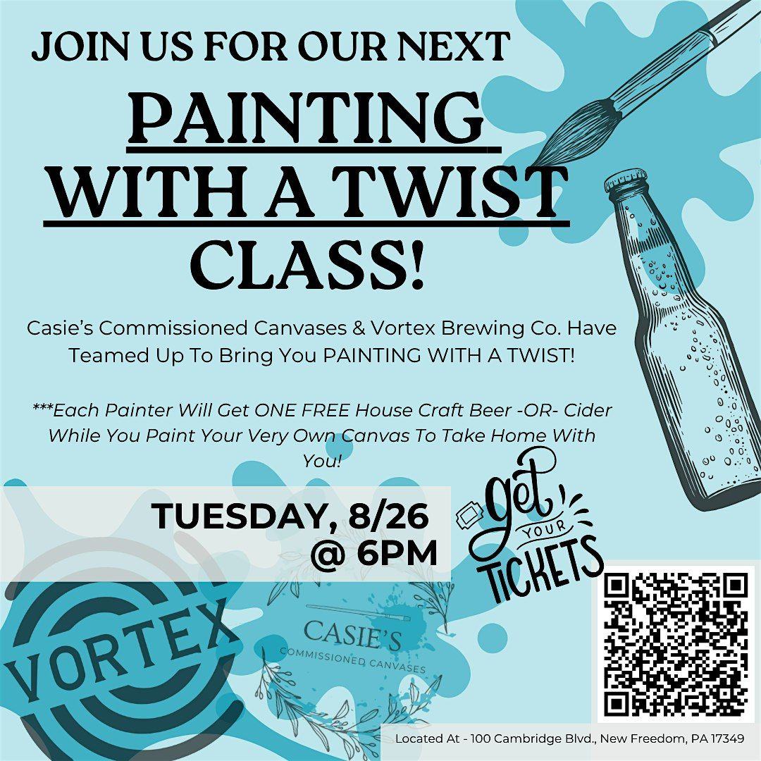 Painting w/ a Twist @ VORTEX Brewing Co., 26 August | Event in New Freedom | AllEvents