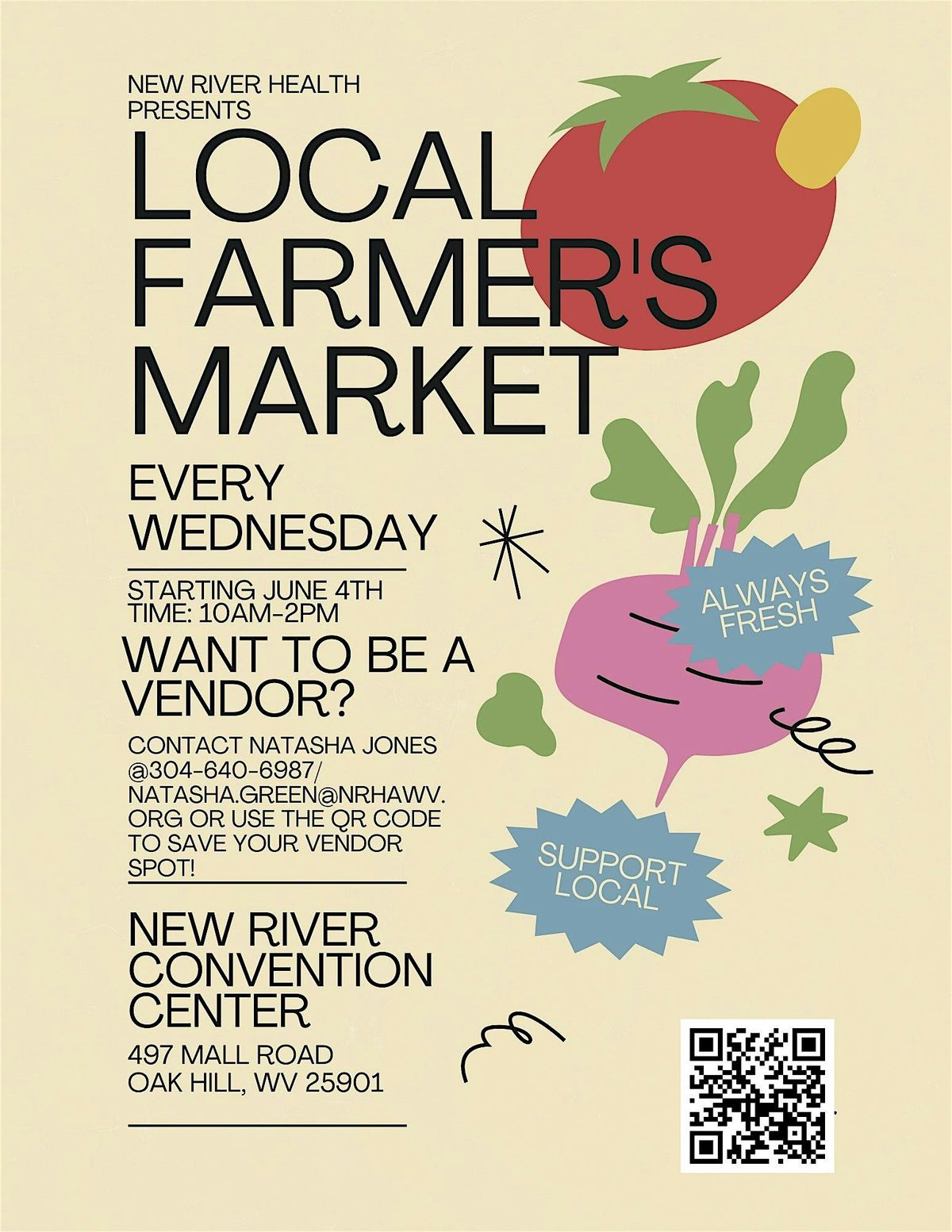 New River Health Farmers' Market, 4 June | Event in Oak Hill | AllEvents