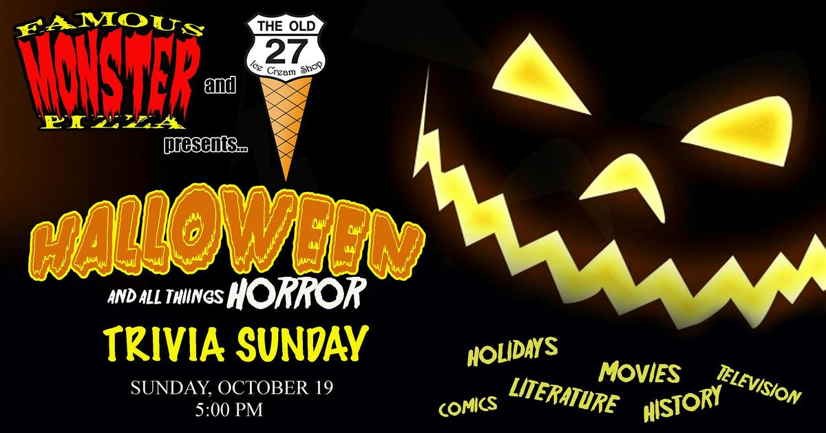 HALLOWEEN and all things HORROR Trivia Sunday, 19 October | Event in Decatur | AllEvents