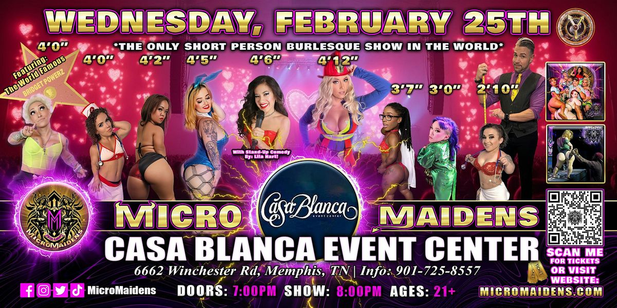 Memphis, TN - Micro Maidens Dwarf Dancers @ Casa Blanca Event Center, 25 February | Event in Memphis | AllEvents