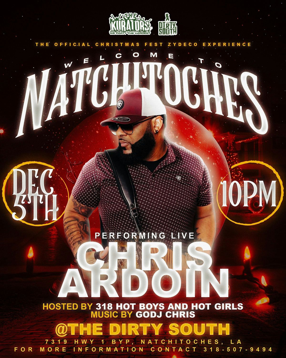 WELCOME 2 NATCHITOCHES (CHRIS ARODIN LIVE), 5 December | Event in Natchitoches | AllEvents