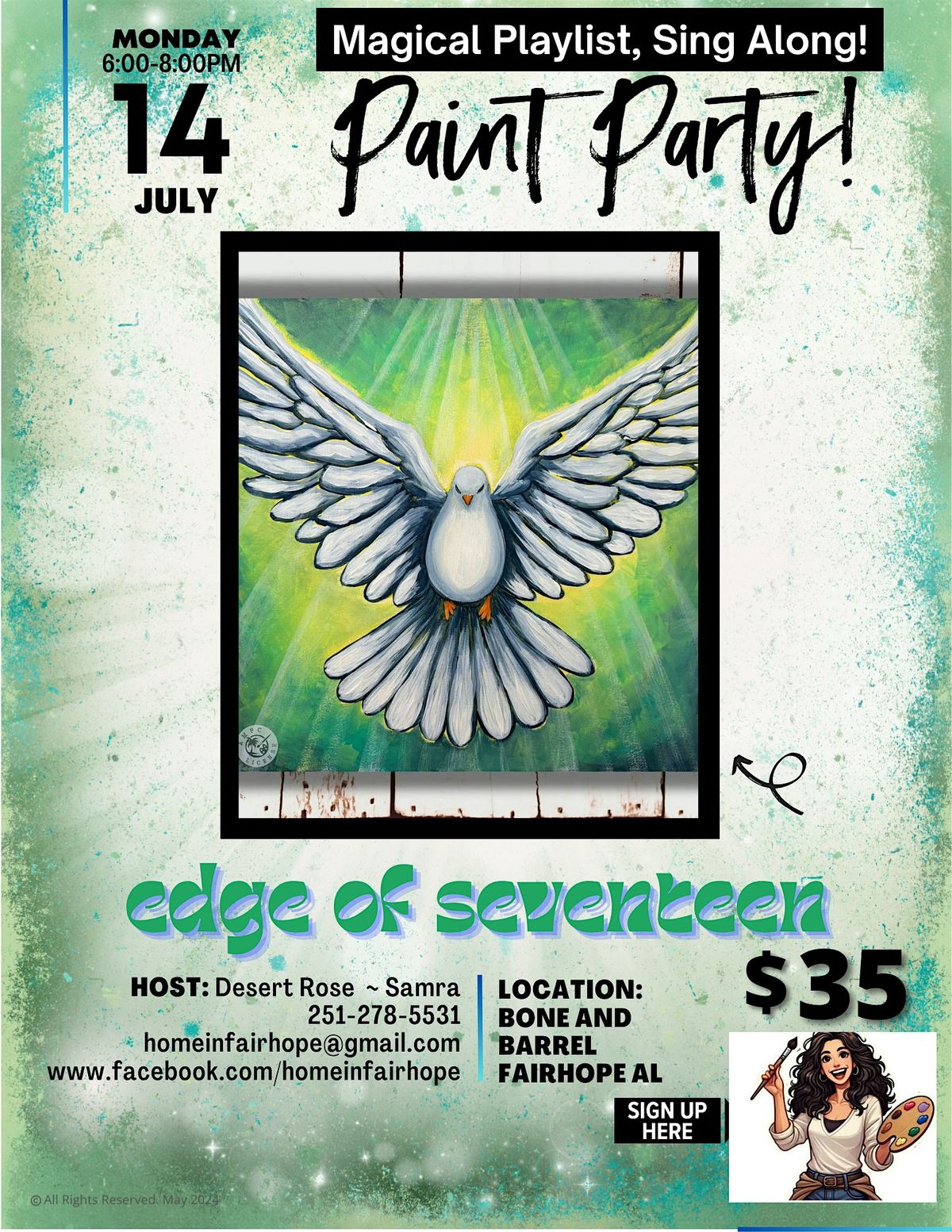 Edge of Seventeen Paint and Sip Party at Bone and Barrel! | Event in Fairhope | AllEvents