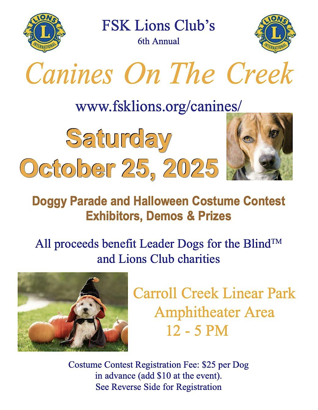 Canines on the Creek, 25 October | Event in Frederick | AllEvents