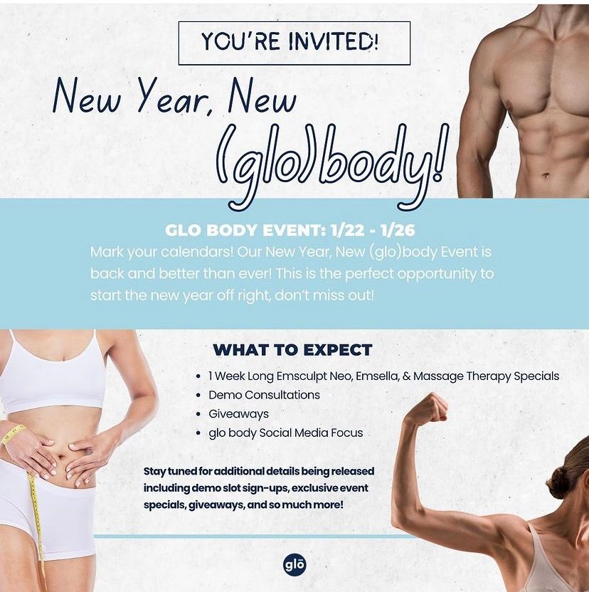 New Year, New (glo)body! , Glo Skin Spa, Midland, January 22 to January