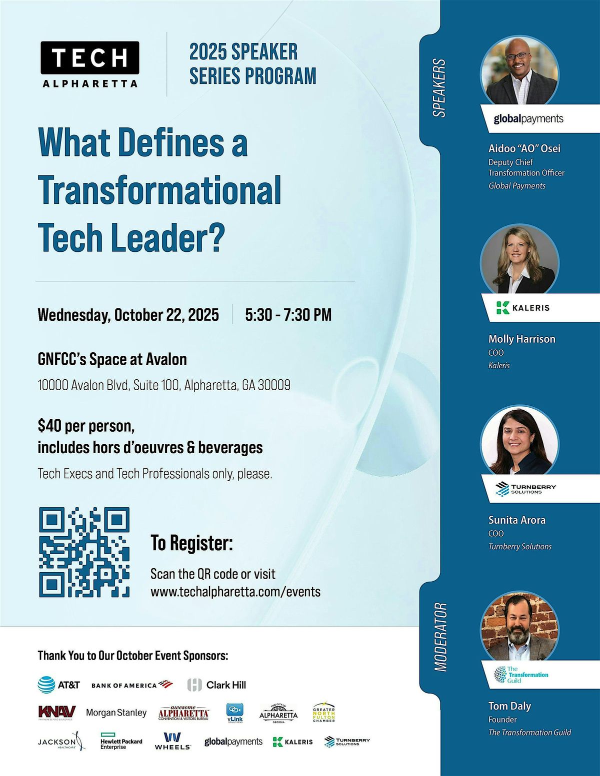 What defines a Transformational Tech Leader?, 22 October | Event in Alpharetta | AllEvents