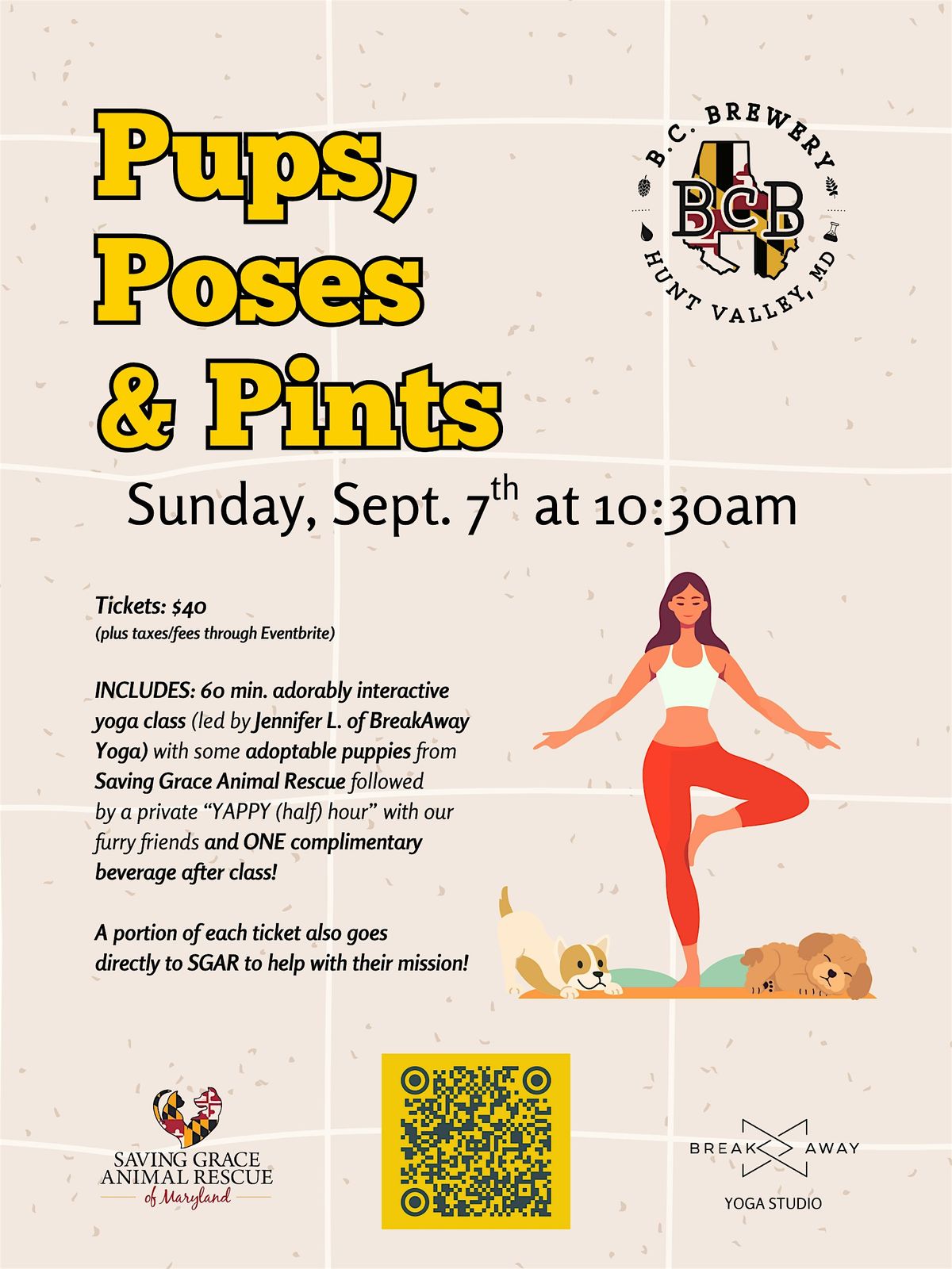 Pups, Poses + Pints at B.C. Brewery, 7 September | Event in Cockeysville | AllEvents