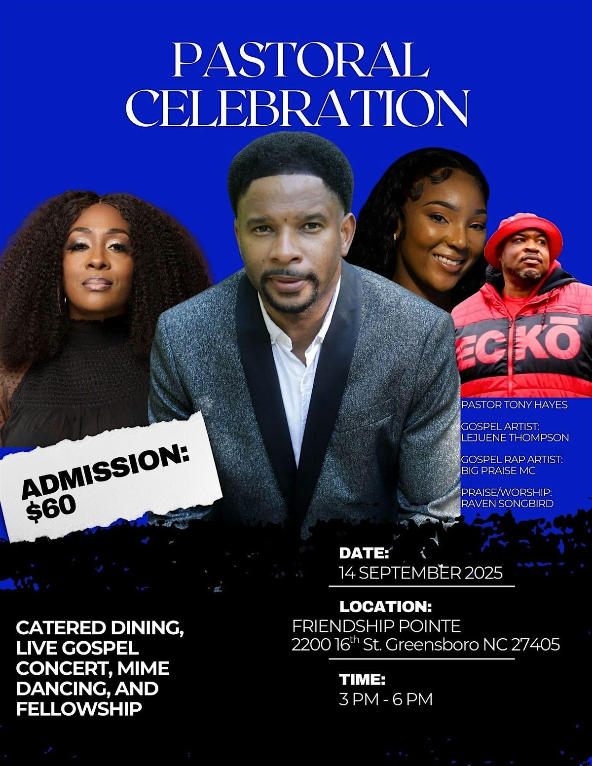 Tony Hayes' 7th Pastoral Anniversary, 14 September | Event in Greensboro | AllEvents
