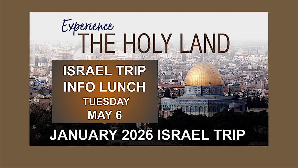 May 6 Israel Trip Info Luncheon | Event in Overland Park | AllEvents