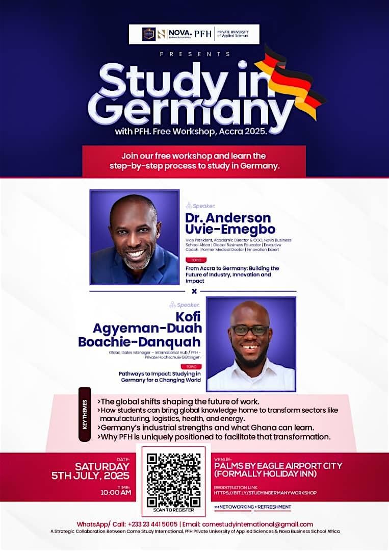 Study in Germany, Accra Workshop, 5 July | Event in Accra | AllEvents